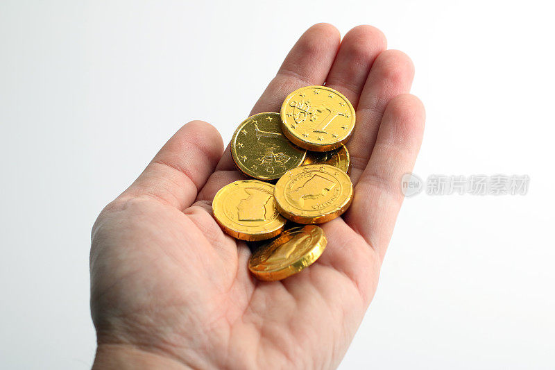 Coins in hand